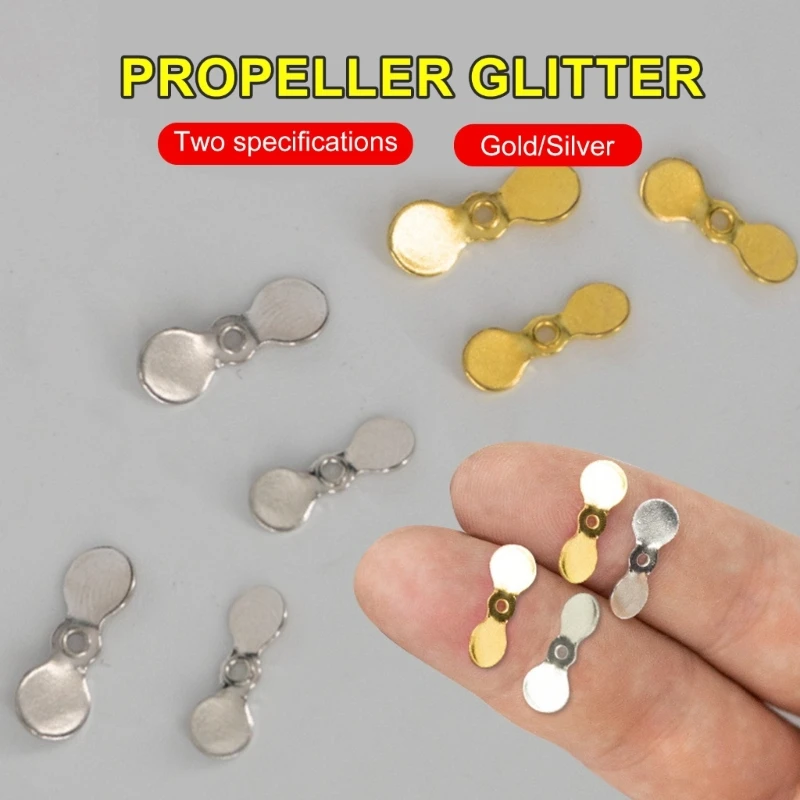 50Pcs Fishing Propellers Slices Lures Replacement Fly Propeller Topwater Fishing Lures Baits Fishing Propellers Sequins