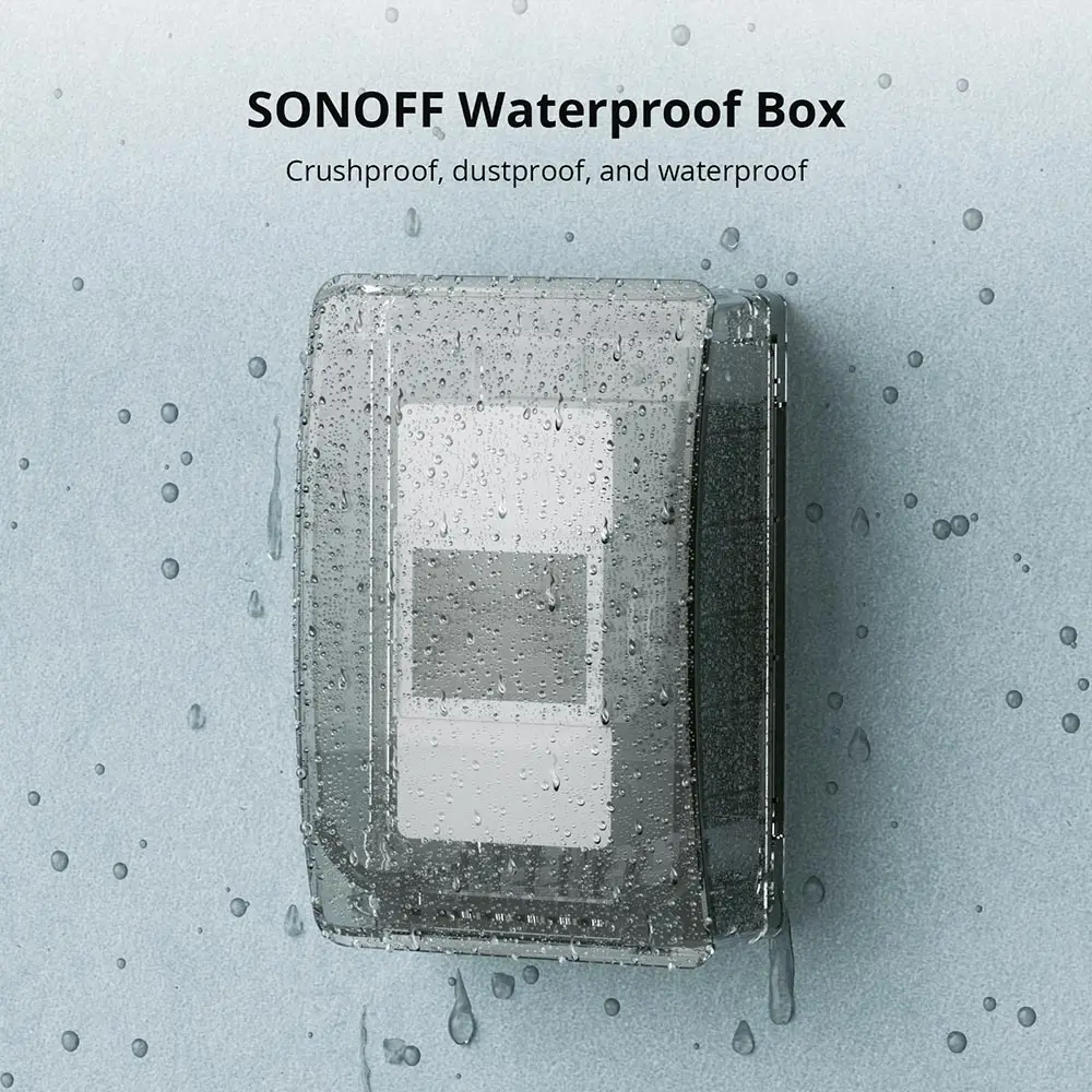 SONOFF Waterproof Box R2 Water-resistant Shell Junction Box Compatible with BASIC/TH Elite/POW Elite/NSPanel Pro/M5/TX Series