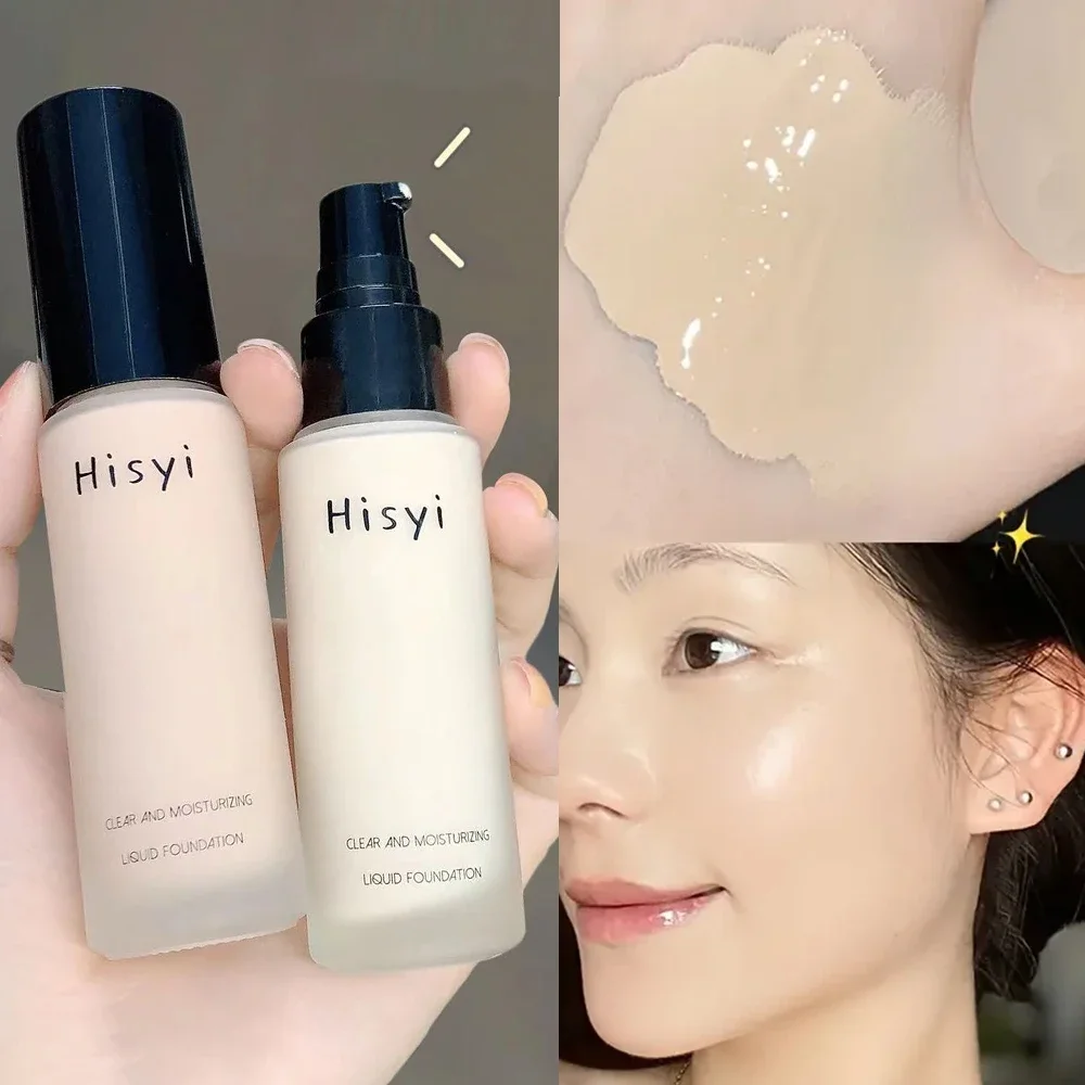 Liquid foundation naturally covers flaws without sticking powder plain face cream transparent foundation conceals blemishes