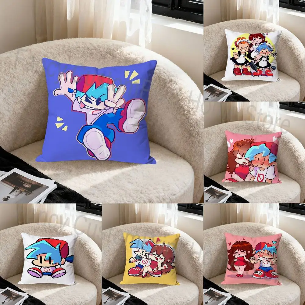 

F-Friday Night F-Funkin Pillow Cases for Bedroom Living Room Sofa Home Decor Polyester Cushion Cover with Zipper