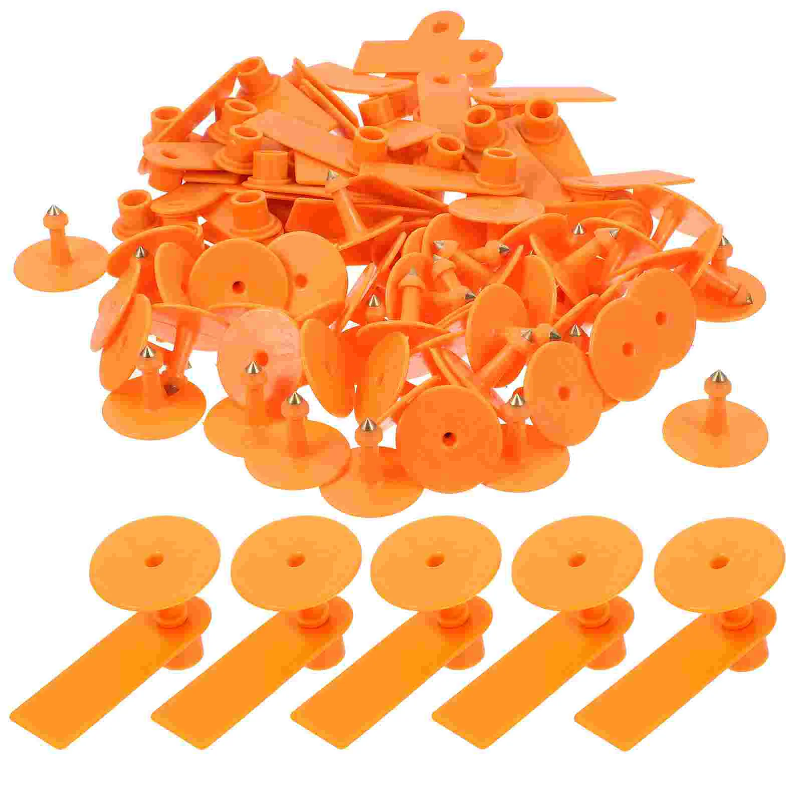 

100 Sets Blank Livestock Ear Tags for Cattle Animal Cow ID Copper Veterinary Supplies Sheep