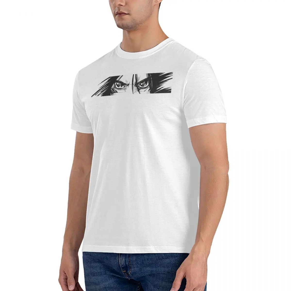 Gunnm - Gally - Alita (White) Men T Shirts Battle Angel Novelty Tee Shirt Short Sleeve Crewneck 100% Cotton Gift Idea Clothes