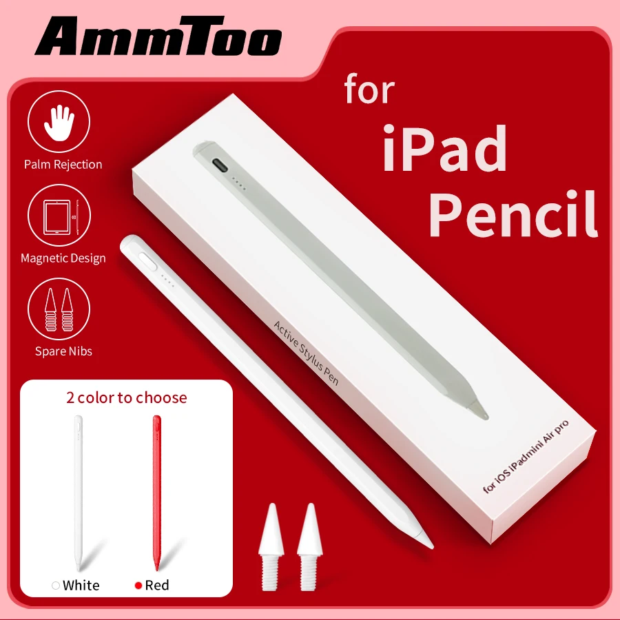 Stylus Pen for iPad 2018-2022 Fast Charge For iPad Pencil Palm Rejection with Power Display Led Indicators