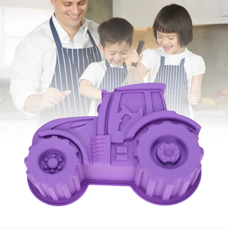 Non-stick Silicone Tractor Shape Cake Mould Cake Baking Tool Silicone Cake Mold Bakeware for Cake, Jello, Gelatin, Bread