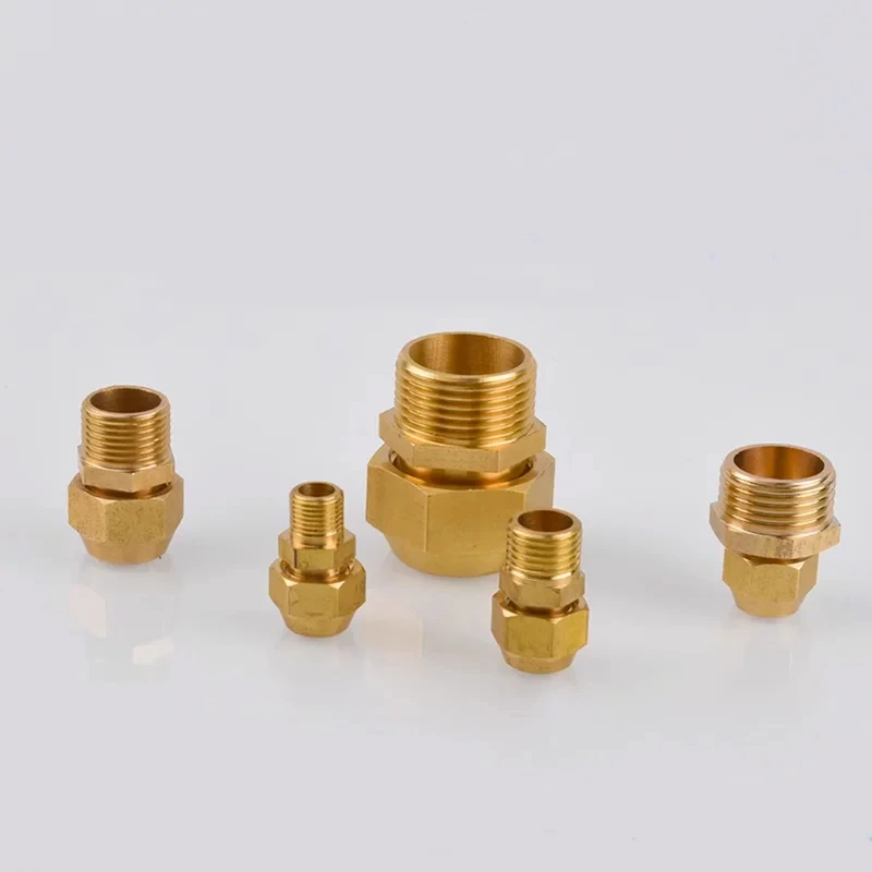 

Brass Flares Straight Joint 14mm~19mm Hose Male Thread Copper Pipe Connector Air Conditioning And Refrigeration Adapter Fittings