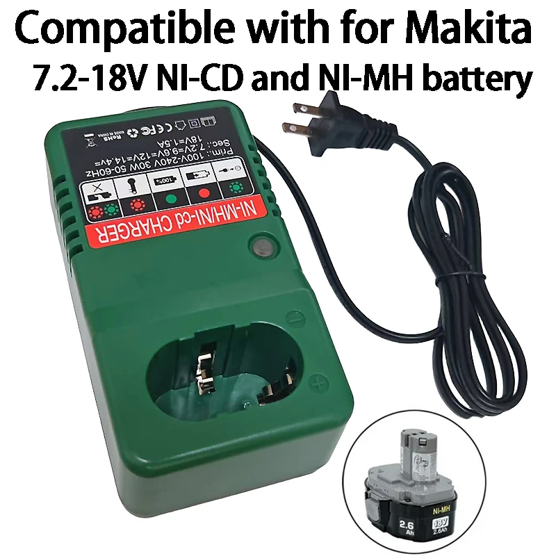 

Battery Charger for Makita NI-CD/NI-MH Battery UC14YFA EB712S EB912S EB12S Nickel-Cadmium-Nickel-Metal Hydride Battery Charger
