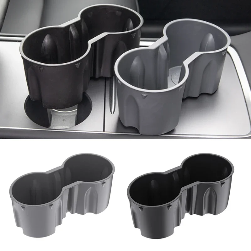 

Car Water Cup Holder Storage Box Non-toxic Tasteless Center Console Accessories Compatible For Tesla Model 3/Y 2021 2022