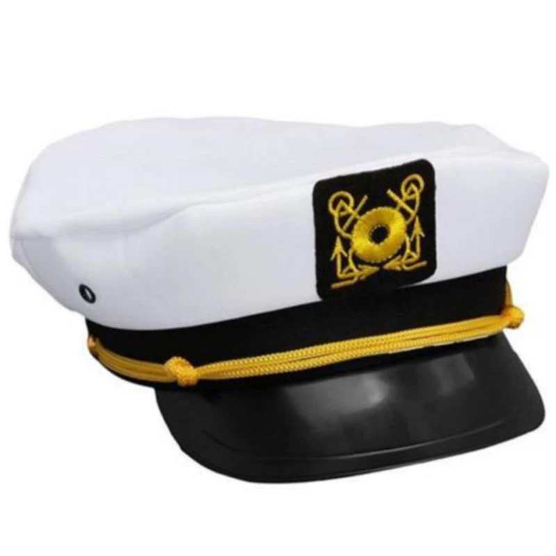 Marine Hat Yacht Captain Hat Navy Adjustable Sailor Captain Costume Men Boat Navy Hat For Adult Kid Men Women