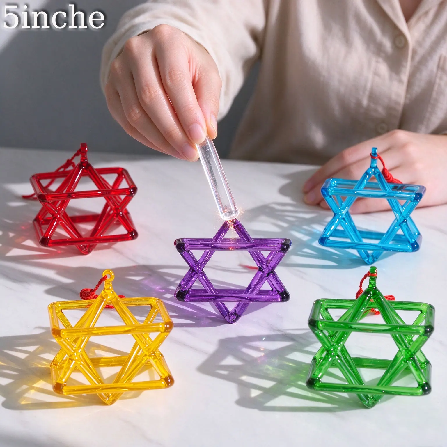 colours Four Corners Merkaba Quartz Crystal Pyramid Mokaba Healing Stone Meditation Yoga Energy Crystal Decor Gift