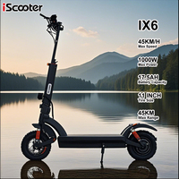 iScooter iX6 Foldable Adult Electric Scooter E-Scooter 45 KM/H Electric Kick Scooter 1000W Skateboards 48V 17.5Ah Kickboard