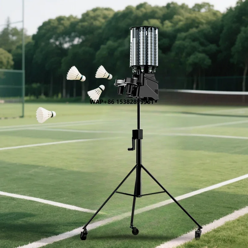 High Quality Shuttlecock Launcher Machine Control Speed Angel Outdoor & Indoor Feather Badminton Machine for Player