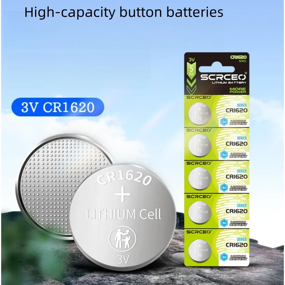 2-30PCS 3V CR1620 Battery Button Battery Suitable for Watches, Car Audio Speakers, Scales, Shavers DL1620 BR1620 Lithium Cell