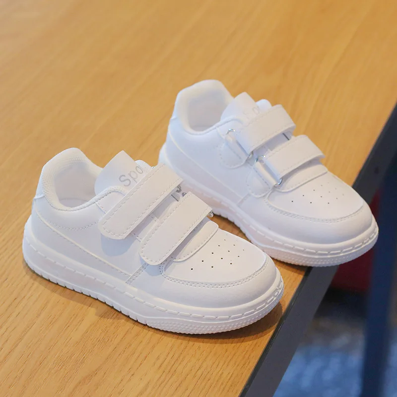 Children's White Shoes 2024 Spring and Autumn New Boys' Sneakers White Girls' Casual Shoes Soft-Soled Shoes for Baby Single