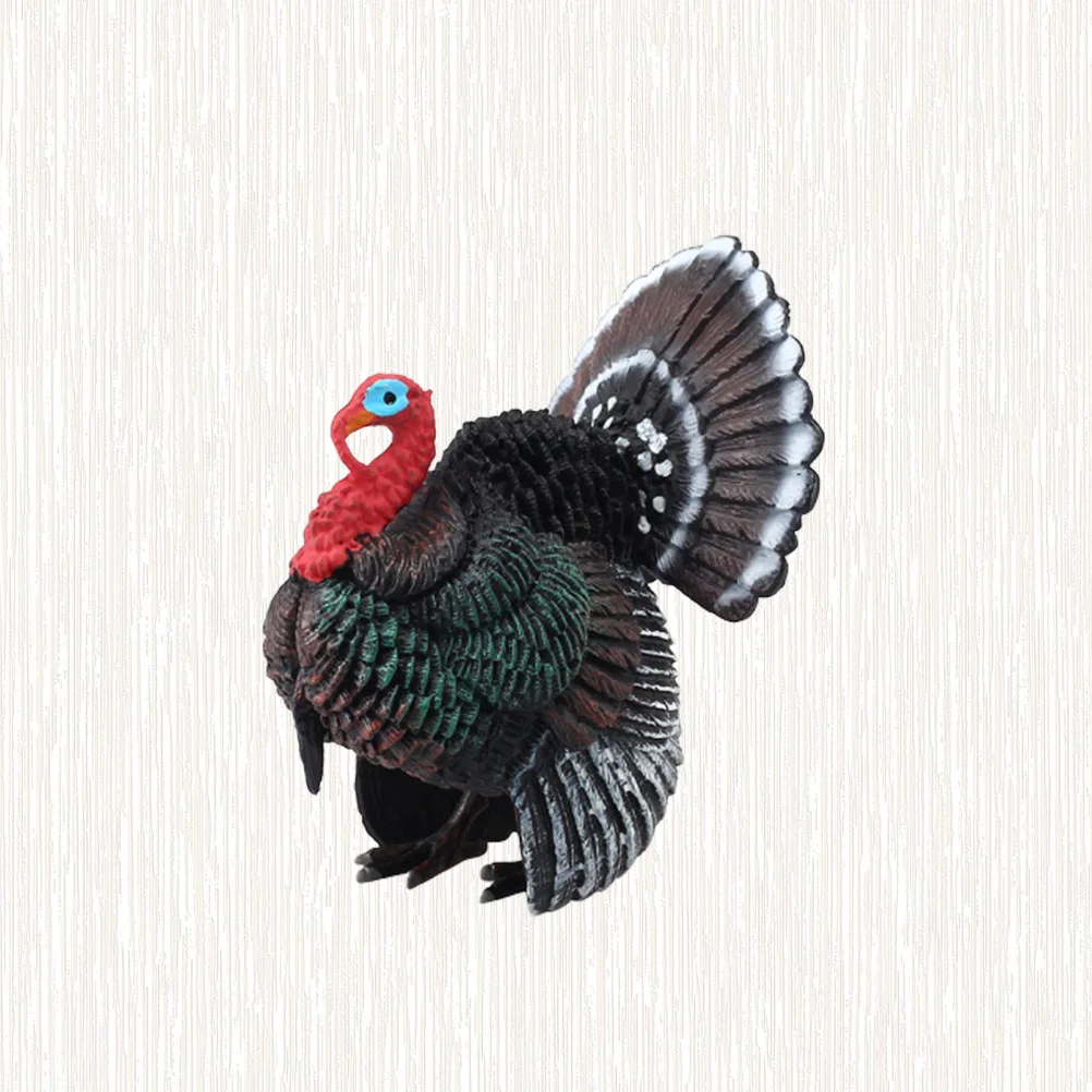 Chomps Turkey Model Wildlife Ornament Decoration Animal Creative for Room Child