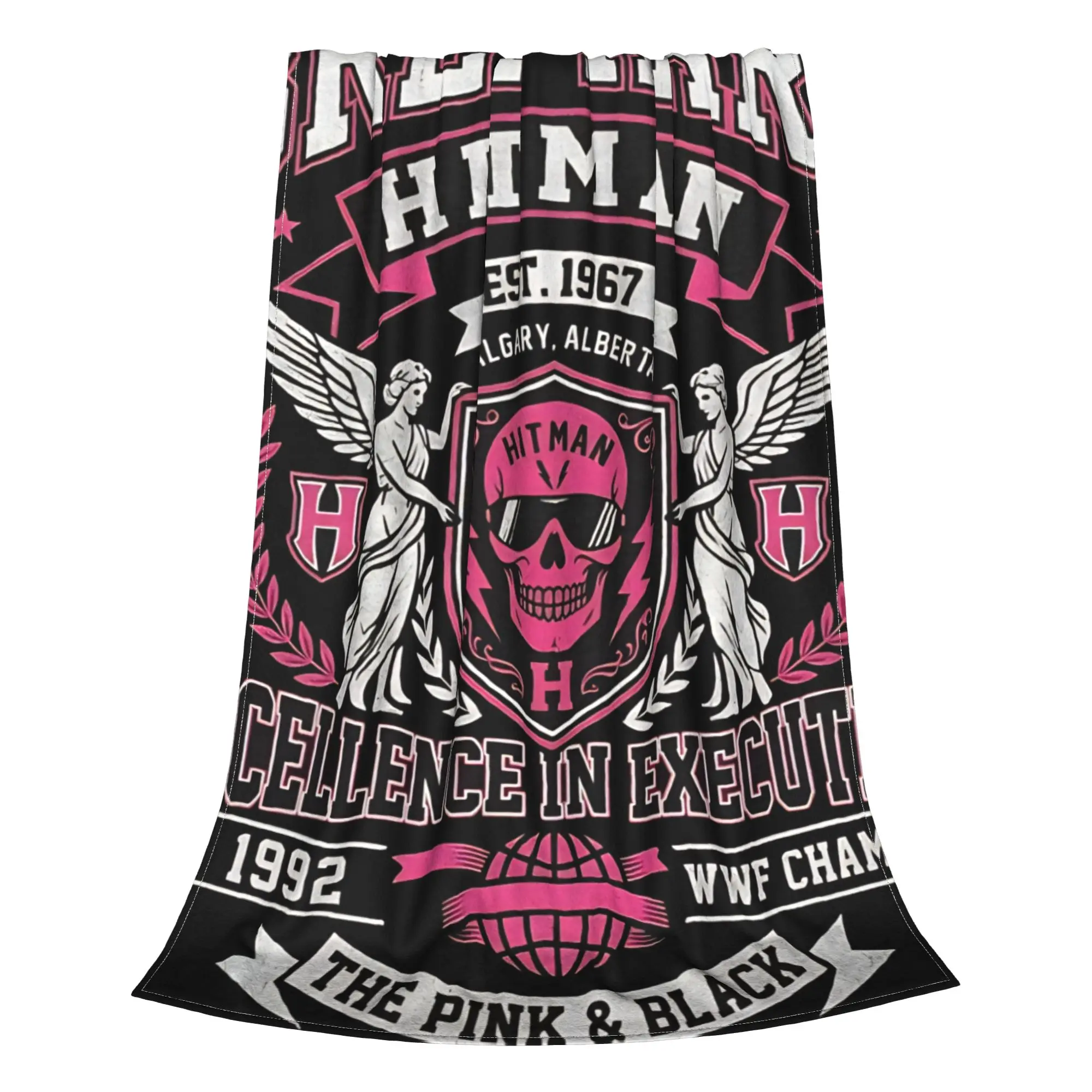 1PC wrestling grunge  B-Bret Hart Home Room Decorations Winter Blankets For Adults Bedding Home Interior Sofa Knee