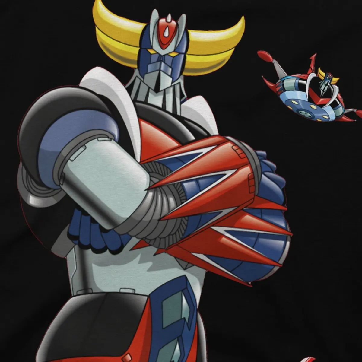 Goldorak Men T Shirt Anime UFO Robot Grendizer Actarus Funny Tee Shirt Short Sleeve Round Collar T-Shirts 100% Cotton Clothes