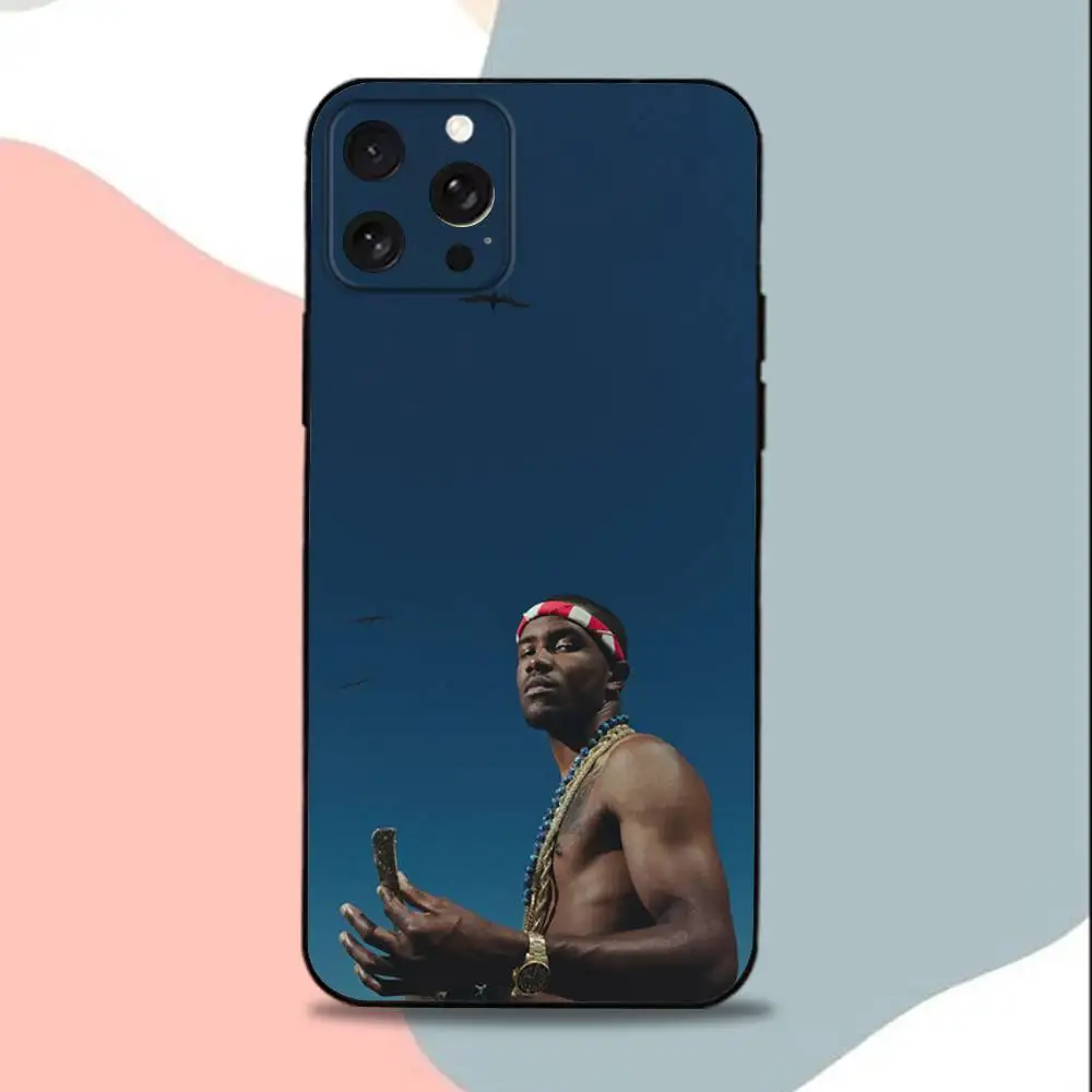 F-Frank – coque de téléphone Singer OceanS, étui noir en Silicone souple pour iPhone 15,13,16,12,11,17,14,Plus,Pro,Max,XS,XR,X,SE,Mini