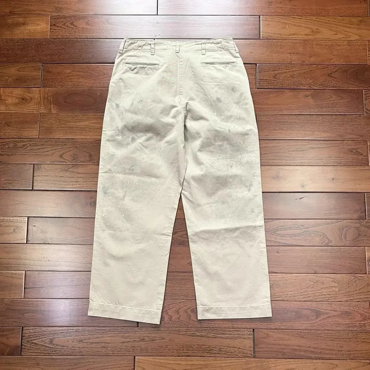 Japanese BOW M41 men's washed old ink-splashing dirty pants, Yu Wenle has the same loose tooling casual trousers