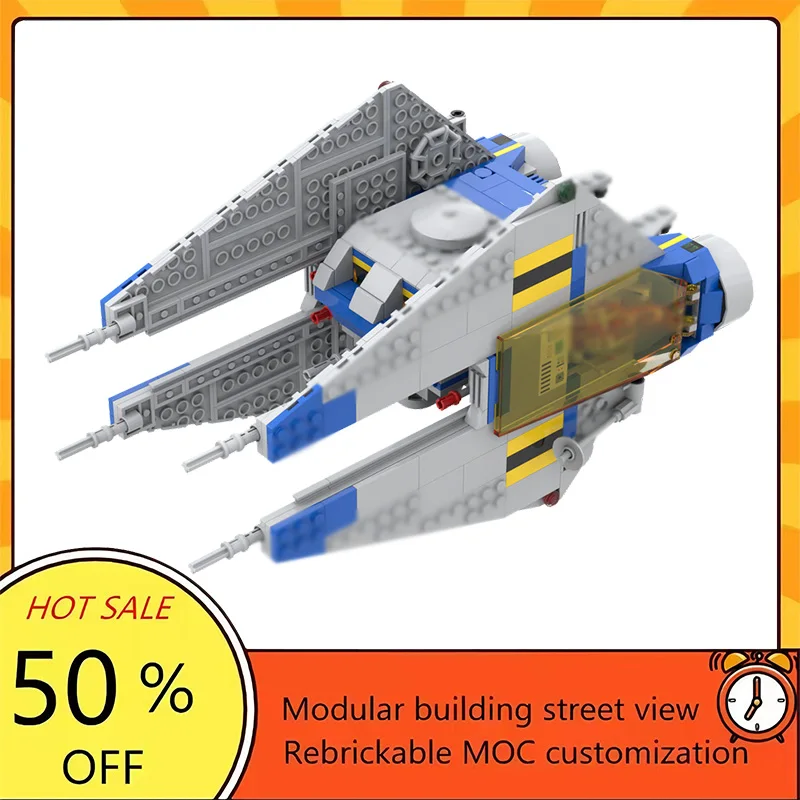 

Набор для сборки космического корабля из 599 деталей: популярная модель из фильма «Звездные войны», модульный конструктор, технологичный подарок, праздничный набор для детей