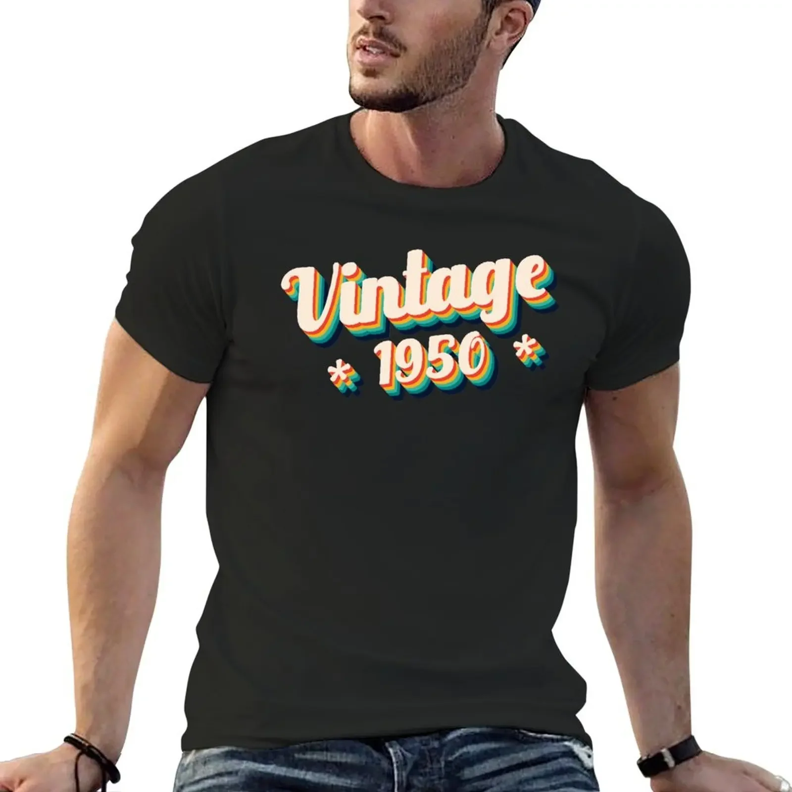 

Vintage 1950 Retro T-Shirt plus sizes new edition t shirts for men graphic
