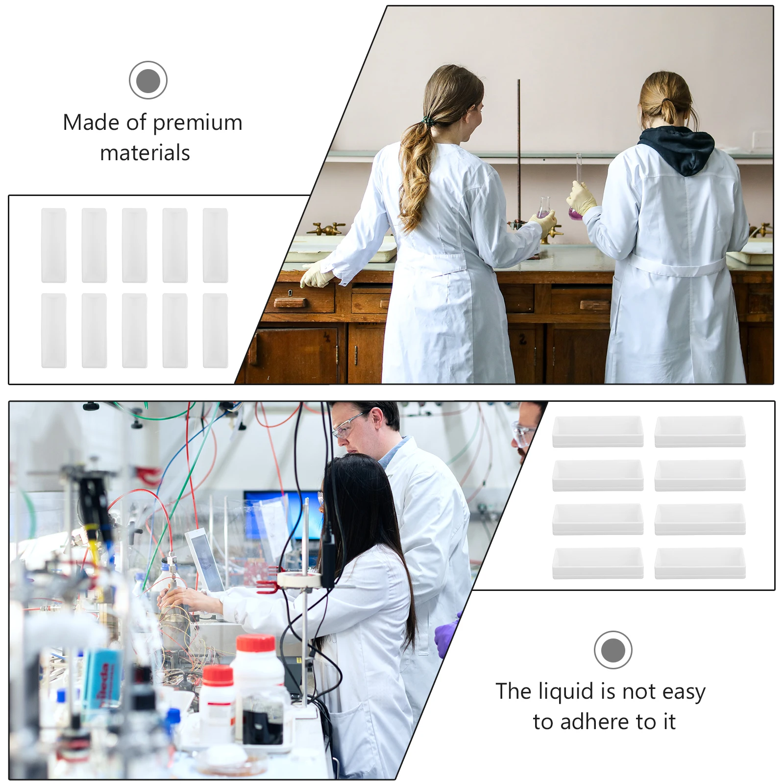 

20 Pcs Professional Loading Slots Practical Reagent Tanks Laboratory Pipette Storage Liquid Transferring White Containers Miss