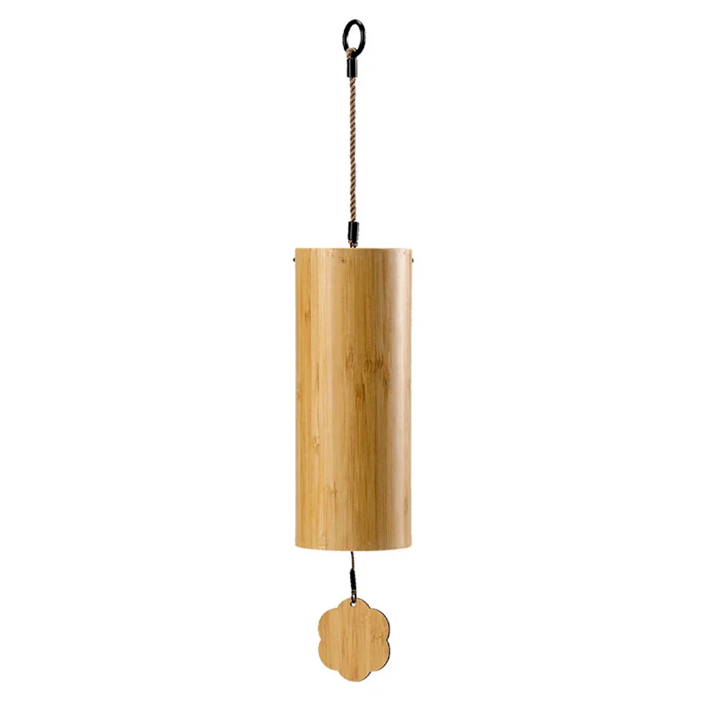 1Pcs Bamboo Eight-tone Chord Wind Chimes Natural Bamboo Wind Chimes Outdoor Garden Pavilion Decoration Meditation and Relaxation