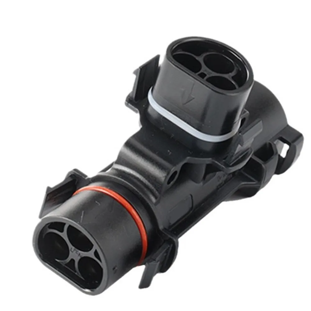 40A Three-Core Waterproof Photovoltaic Connector For Solar Grid Tie Micro-Inverter Power Cord Connector Adapter Black