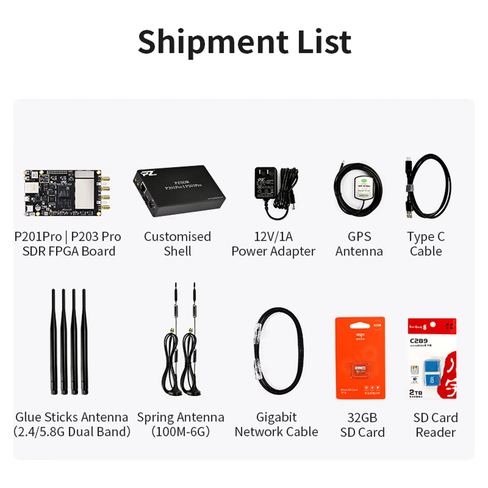 PZSDR P201Pro/P203Pro SDR Software Defined Radio Demo Board SDR transceiver ZYNQ7020 SoC ADI AD9361 openwifi AD9363 pluto