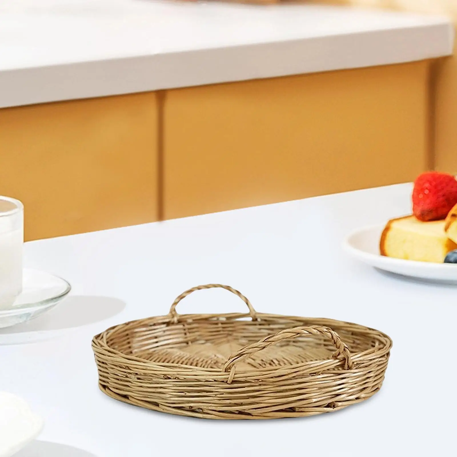 손으로 짠 바구니 접시 과일 보관 접시 DIY 장식품 수제 쌓을 수 있는 집