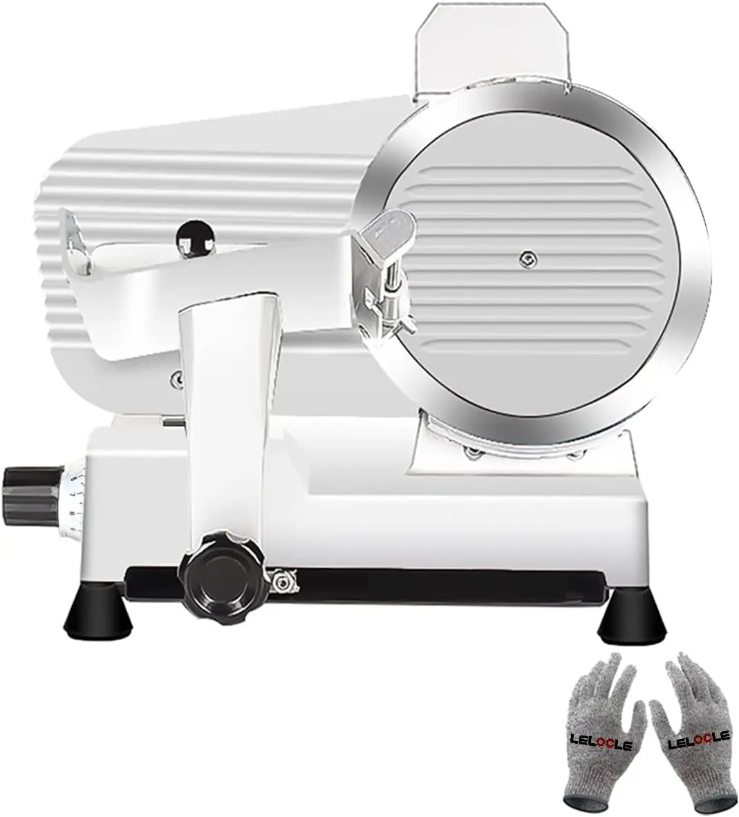 Commercial Meat Slicer,340W Frozen Meat Cheese Deli Slicer,10 inch Electric Food Slicer,Easy to Clean,Low Noises