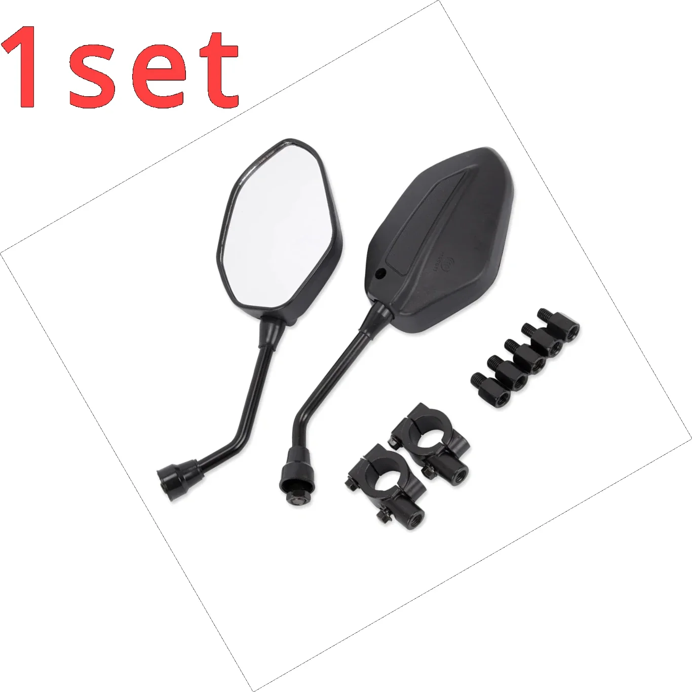 

Для универсального мотоциклетного зеркала заднего вида с зажимом на руль для квадроциклов 7/8 "22 мм, всех мотоциклов, пляжного транспорта