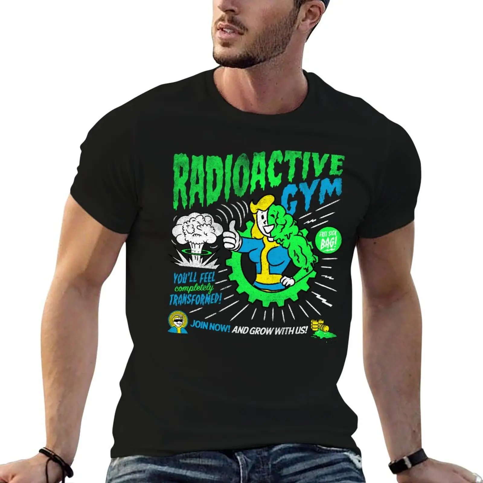Radioactive Gym T-Shirt mens graphic t shirts man t shirts graphic essential t shirt T-shirt