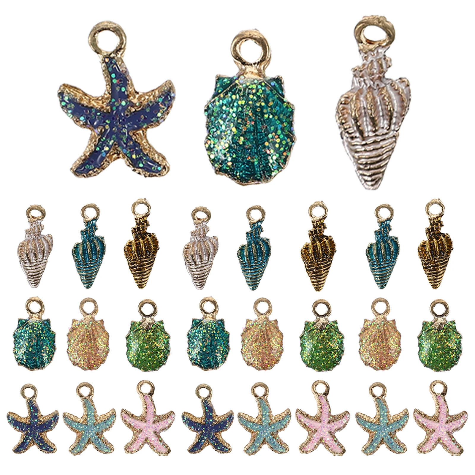 

39pcs Conch Pendant Ocean Alloy Charms Jewelry Charms For Diy Craft Making Accessories DIY Craft Supplies