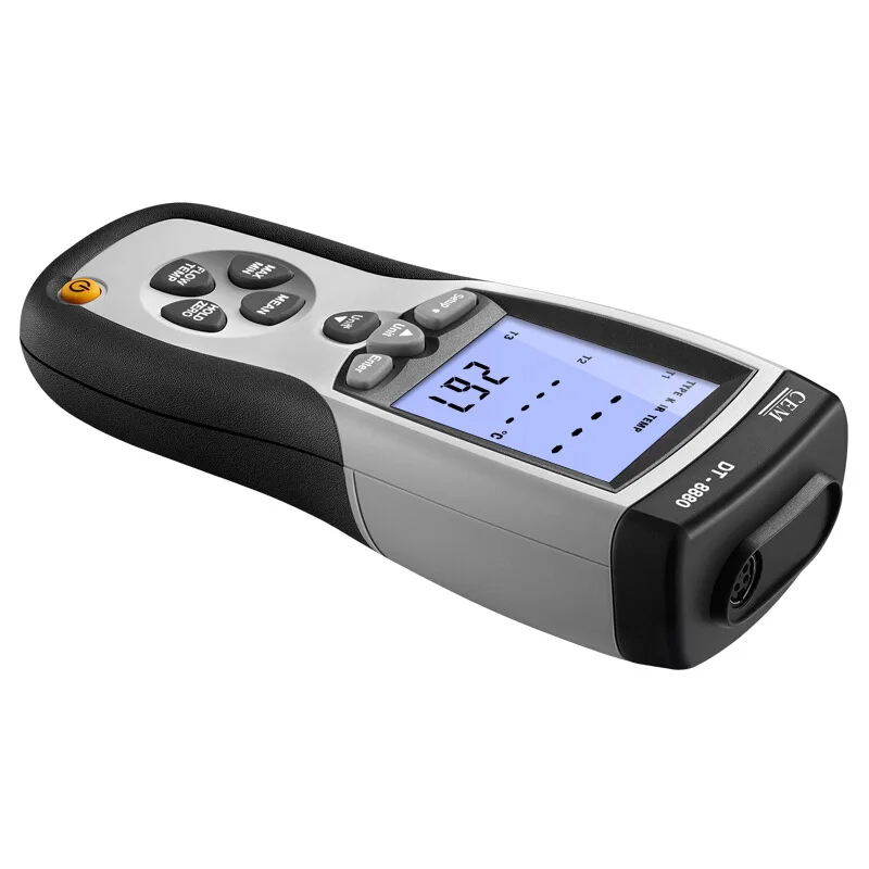 DT-8880 Portable Thermal Anemometer Wind Speed, Air Volume, Wind Temperature Differential Pressure USB Transmission