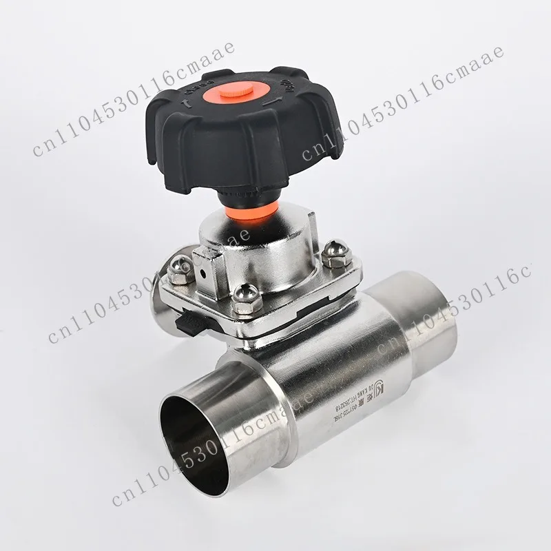 T-shaped Three-way Diaphragm Valve Stainless Steel Sanitary Single Card Integrated Manual High-temperature Diaphragm Valve