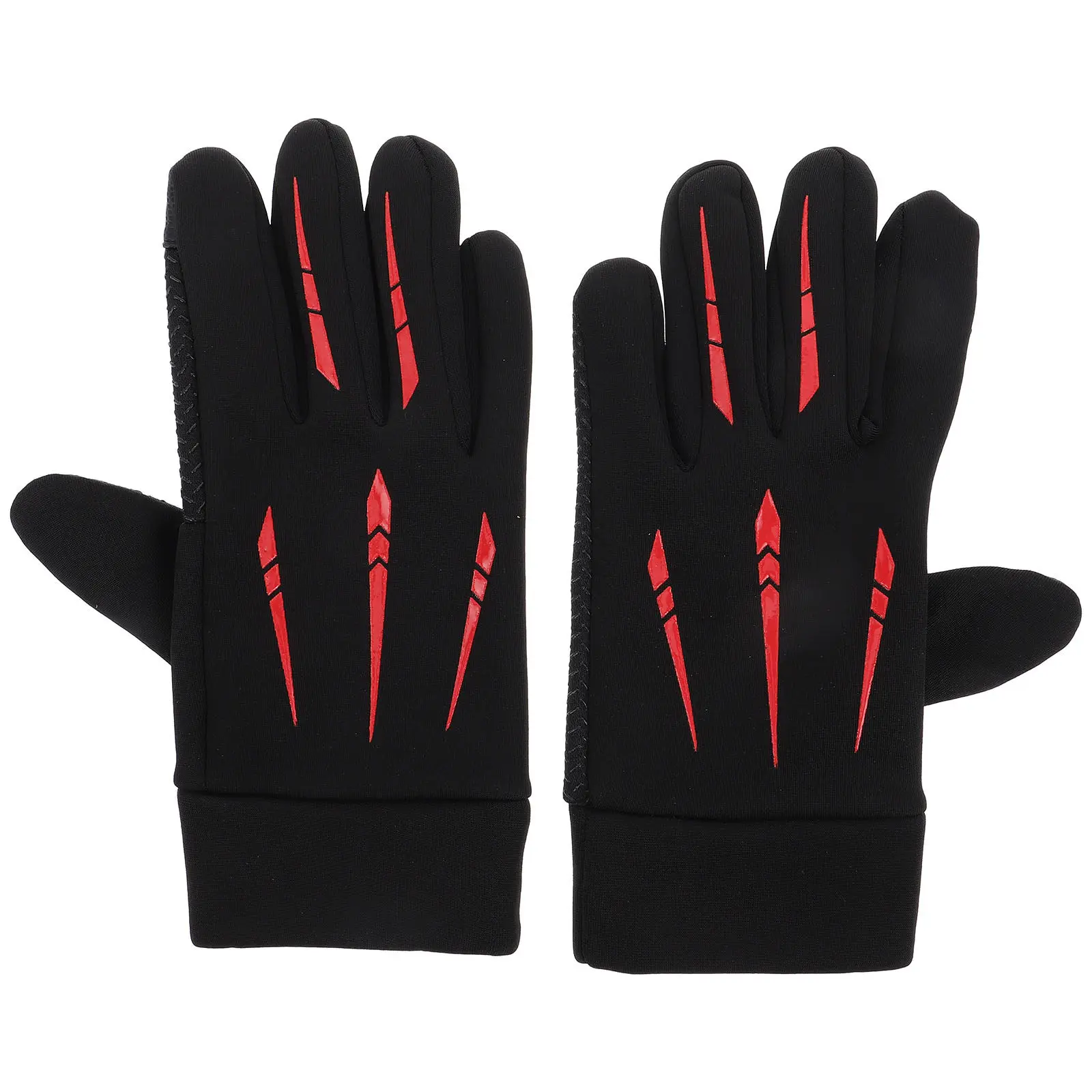 Winter Motorcycle Gloves Full Finger Waterproof Windproof Touchscreen Riding Gloves Warm Insulated Red for Men and Women