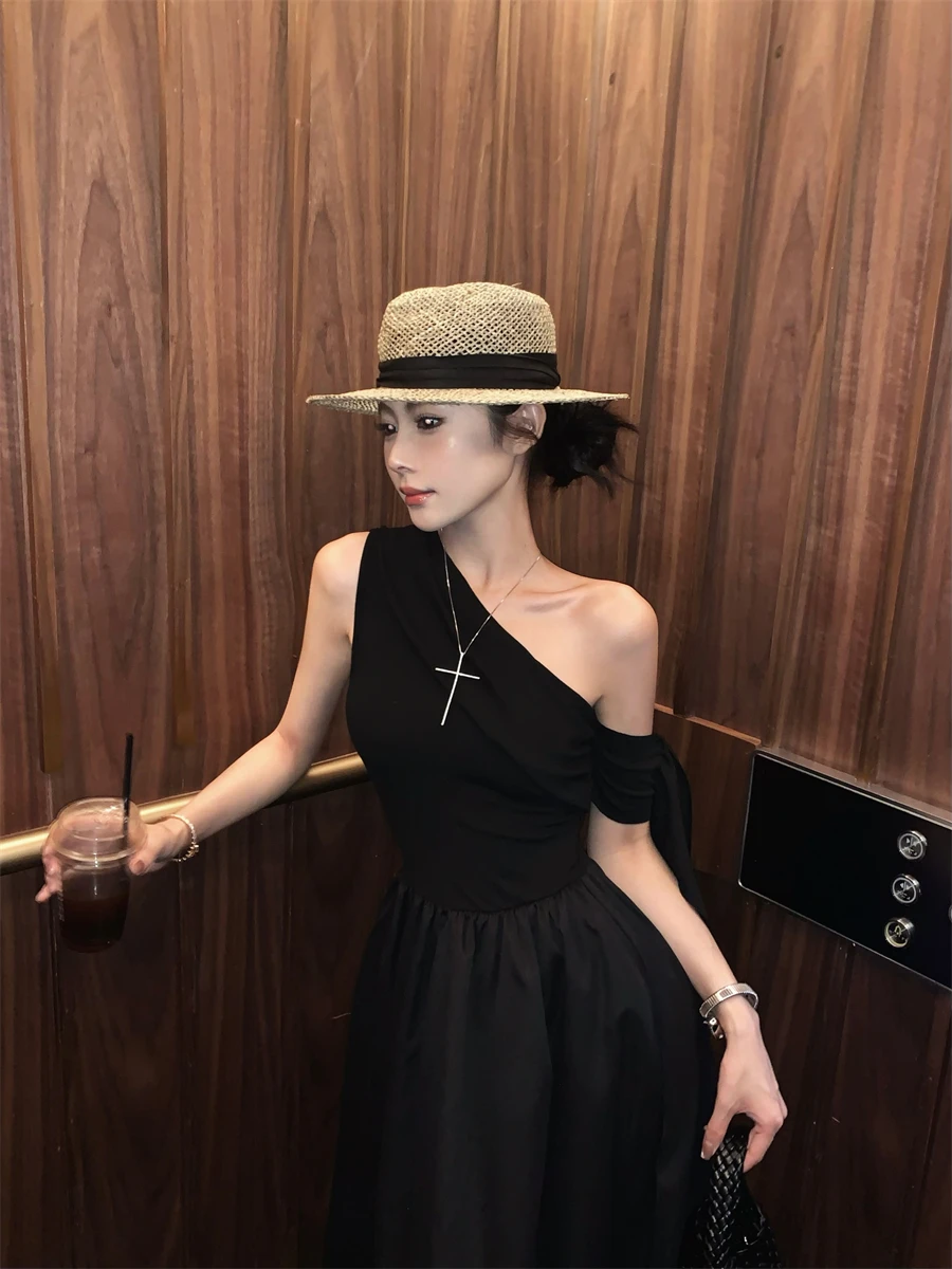 

Платья женские, весна 2025, зима, с длинными рукавами, романтические в форме сердца, лепесток роз, сладкий, довольно женский, милый, праздник