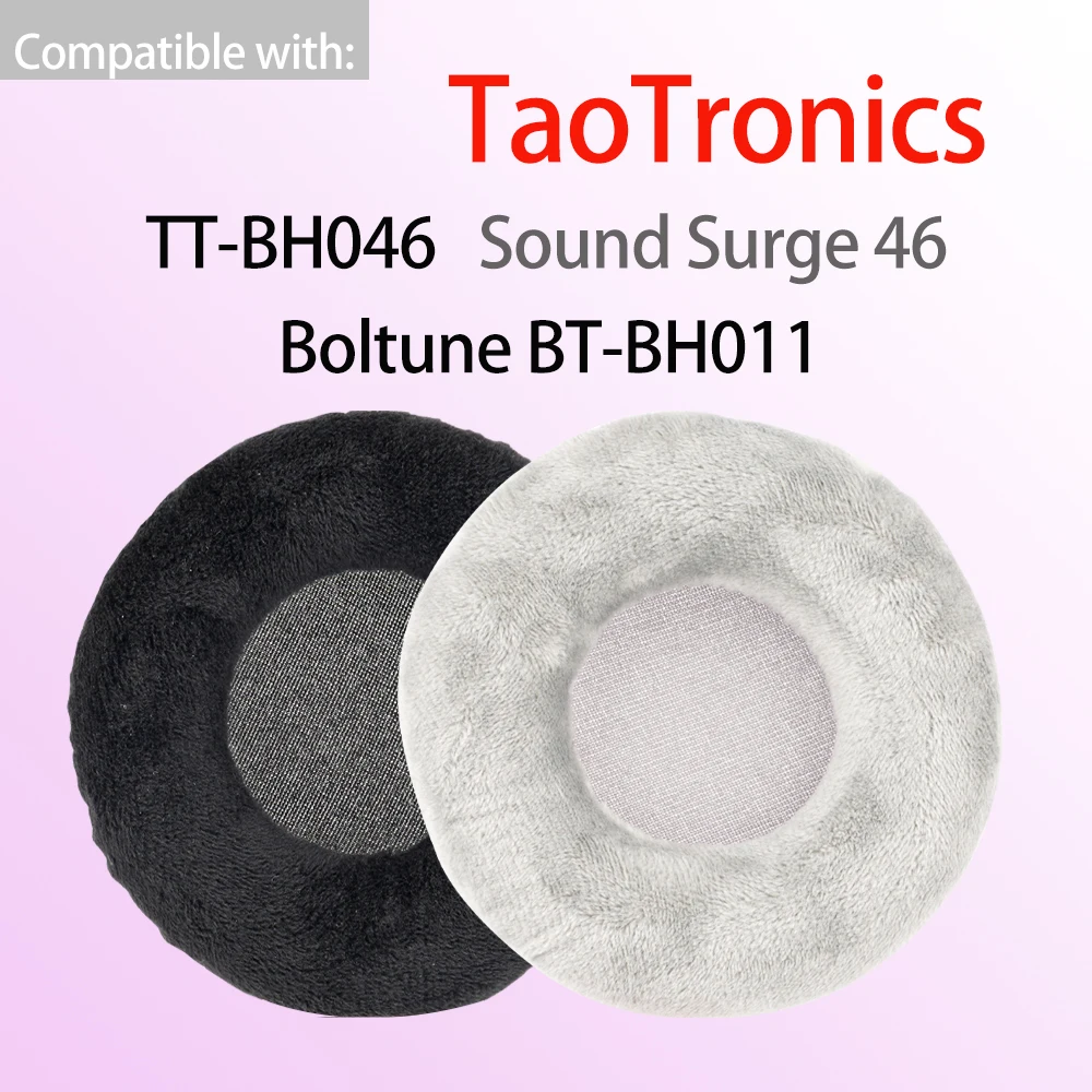 TT-BH046 Velours-Ohrpolster für TaoTronics Sound Surge 46 Kopfhörer Boltune BT-BH011 Ohrpolster Ersatz-Headset-Pad-Abdeckungen