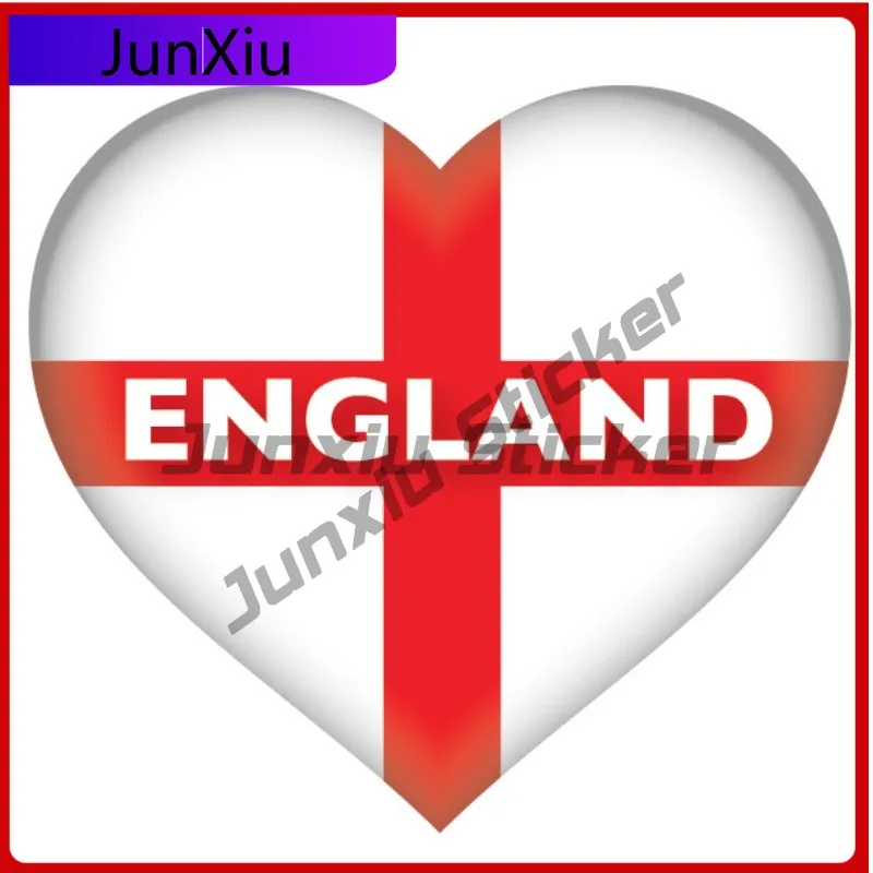 

ENGLAND HEART ENGLISH Funny Bumper Fade Proof Sticker Flag car van decal sticker Anti Scratch Window UV Resistant Truck Truck