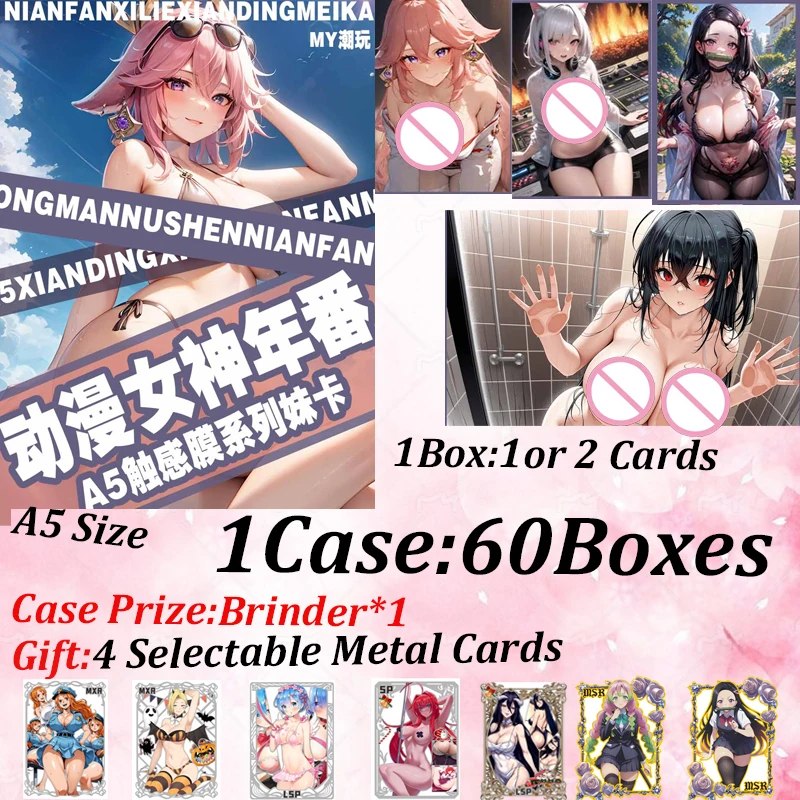 

2024 Newest Anime Goddess A5 Size Waifu Goddess Story Collection Card Swimsuit Bikini Booster Box Habbies Gift