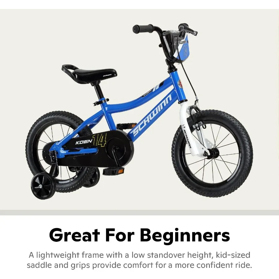 14-Zoll-Fahrrad für Kinder im Alter von 5–133 Jahren, Schwarz, Blau, Rot, Blaugrün, Rosa oder Lila, ergonomisches SmartStart-Design, verstellbarer Sitz wächst mit