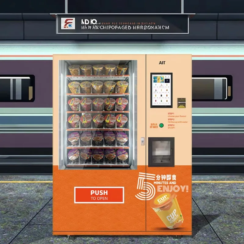 Customized Commercial 24-Hour Vend Automatic Combo Vending Machine for Drinks Snacks Foods Accepts Coins Bills Credit Cards