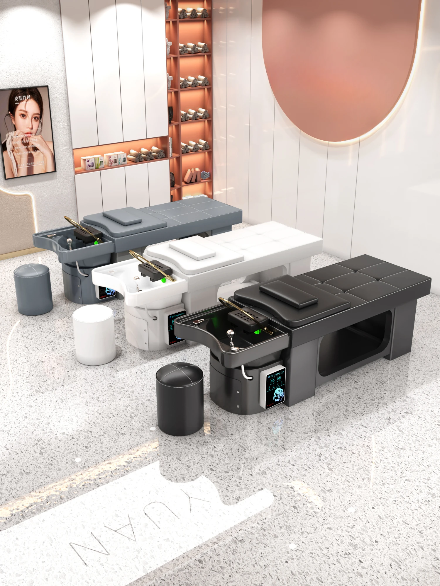 

Керамическая косметическая специальная массажная прикроватная кровать для лечения циркуляции воды, фумигация, парикмахерская Guan