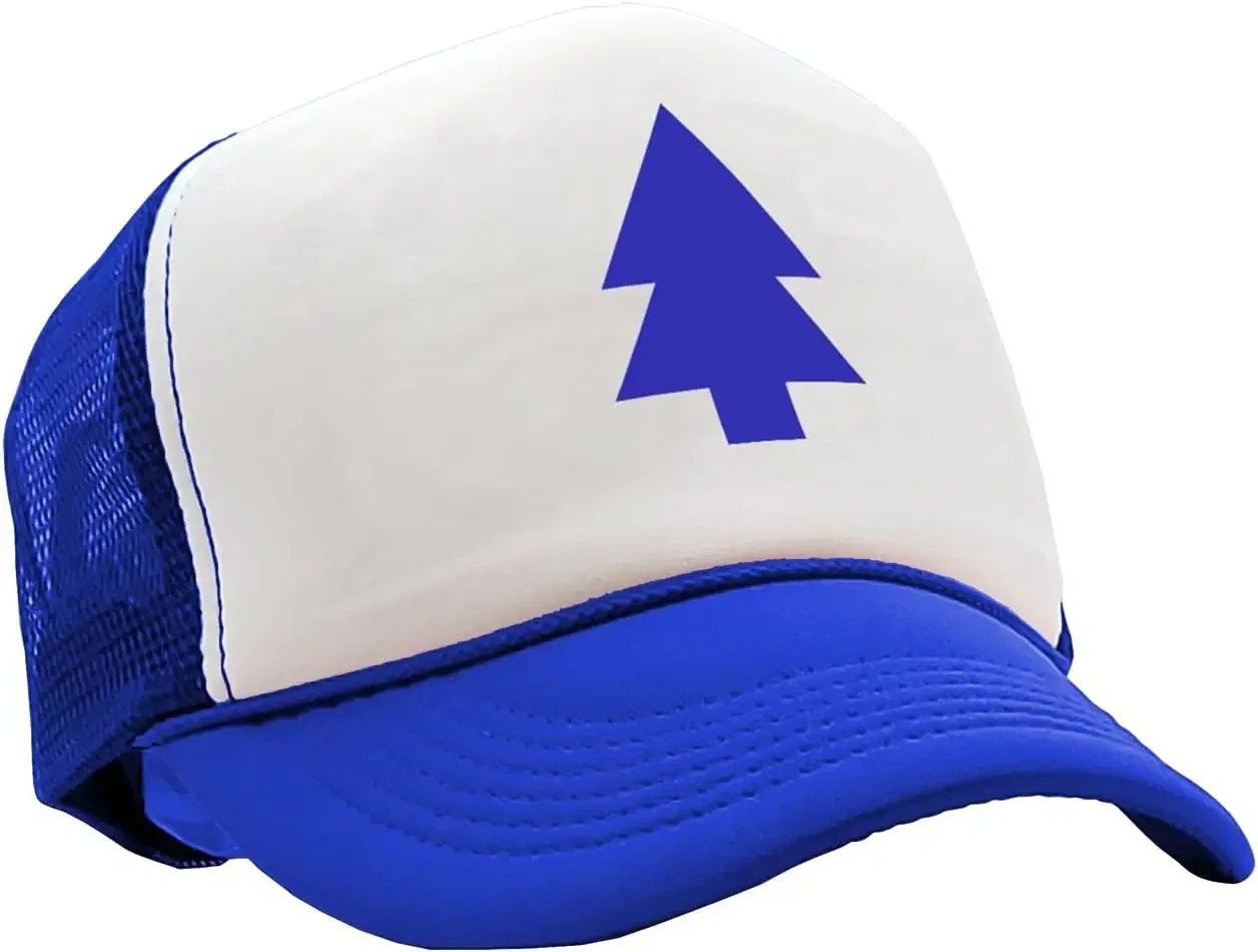 The Goozler Dipper Pines - dipper's Tree Cosplay Costume - Foam and Mesh Trucker Hat Royal Blue