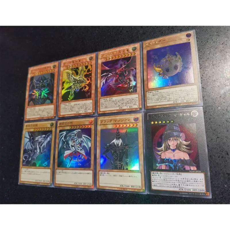 Anime Yu-Gi-Oh DIY ACG Tabletop Battle Game Flash Black Magician Girl Black Magician Toys for boys Collectible Cards Gifts