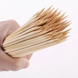 50Pcs 40cm Bamboo Wooden BBQ Skewers Food Bamboo Meat Tool Kitchen Barbecue Party Disposable Long Sticks Catering Grill Camping