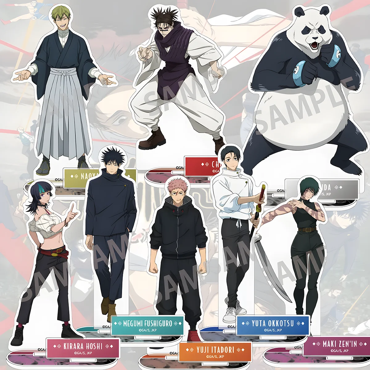 15cm Anime Jujutsu Kaisen Acryl-Ständer, Gojo Satoru, Osterdekoration für Schreibtisch, Regal und Raumdekoration, Schlüsselanhänger – Detail 1