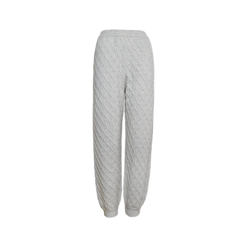 BC-401 In Stock Elastic Waist Drawstring 12Gg 100% Cashmere Women\'s Pants & Trousers Women\'s Clothing