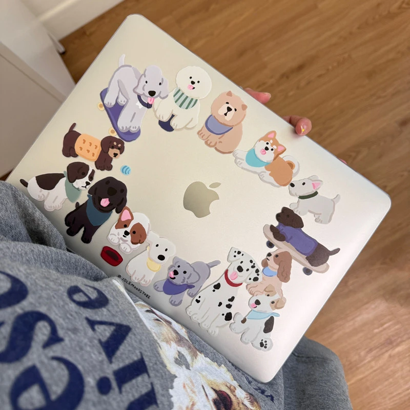 Cute Dog Party Laptop Case For Macbook Neo Air 13 15 Pro 13 14 16 M1 M2 M3 M4 M5 Chip Hard Cover For Mac Book Protective Case