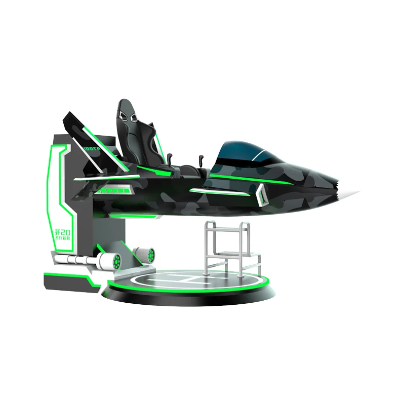 9D VR 720 Degrees Joystick Flight Simulator Indoor Fiberglass Flying Machine Game For Amusement Park Airport Use